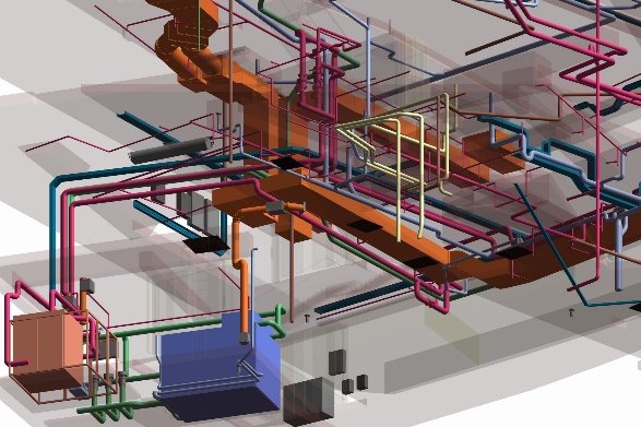 Real REVIT MEP 3D coordination model